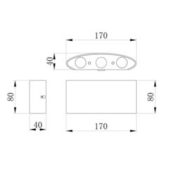 Светильник светодиодный садово-парковый настенный Maytoni Strato черный 3000К 6 Вт IP54 (O417WL-L6B3K) - фото 6