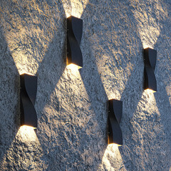 Светильник светодиодный садово-парковый настенный Maytoni Twist черный 3000К 11 Вт IP65 (O040WL-L11B3K) - фото 7