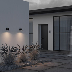 Светильник садово-парковый настенный Maytoni Scope черный GU10 50 Вт IP65 (O025WL-01B) - фото 7