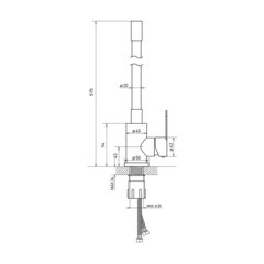 Смеситель для кухни Corsa Deco Vega Steel нержавеющая сталь/белый с высоким изливом однорычажный (1010682) - фото 8