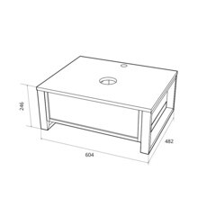 Тумба под раковину со столешницей 1Marka Roy 60 см подвесная серый мрамор (Ц0000026162/88383) - фото 2