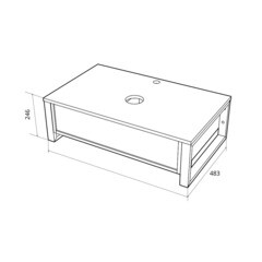 Тумба под раковину со столешницей 1Marka Roy 80 см подвесная серый мрамор (Ц0000026163/88413) - фото 3