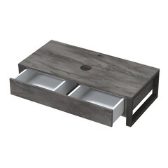 Тумба под раковину со столешницей 1Marka Roy 100 см подвесная серый мрамор (Ц0000026164/88352) - фото 2