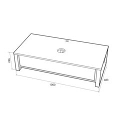 Тумба под раковину со столешницей 1Marka Roy 100 см подвесная серый мрамор (Ц0000026164/88352) - фото 3