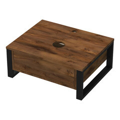 Изображение товара Тумба под раковину со столешницей 1Marka Roy 60 см подвесная дерево/коричневая (Ц0000026168/88406)