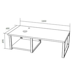 Столешница на стиральную машину 1Marka Grunge Loft 120х38х60 см дуб вотан (Ц0000004100/55129) - фото 2