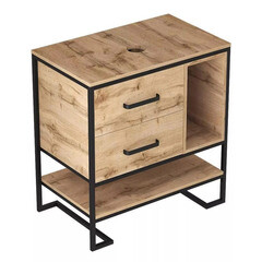 Изображение товара Тумба под раковину 1Marka Grunge Loft 80 см напольная дуб вотан (Ц0000005442/56447)