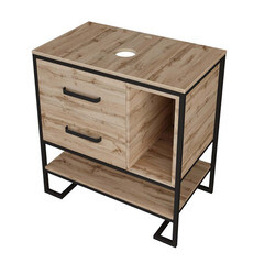 Тумба под раковину 1Marka Grunge Loft 80 см напольная дуб вотан (Ц0000005442/56447) - фото 7