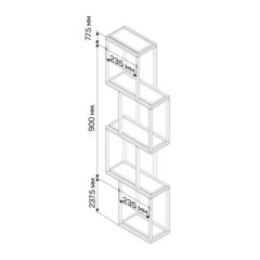 Полка подвесная 35х15х122 см 1Marka Chain черная (У97508/50933) - фото 3