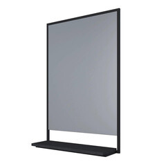 Изображение товара Зеркало с полкой прямоугольное 60х90 см в раме черной 1Marka Grungle Loft (Ц0000007990)