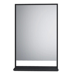 Зеркало с полкой прямоугольное 60х90 см в раме черной 1Marka Grungle Loft (Ц0000007990) - фото 5