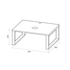 Столешница под раковину 60х25,5х48 см дерево/коричневая 1Marka Roy (Ц0000026175/88468) - фото 2