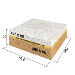 Панель звукоизоляционная Ruspanel RPG Comfort plus СМЛ 33х590х1220 мм - фото 4