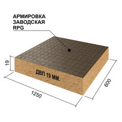 Панель звукоизоляционная Ruspanel RPG Eco Comfort 19х600х1250 мм армированная - фото 3