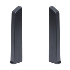 Изображение товара Заглушка торцевая Wimar Quadro 100 мм черный матовый левая-правая Г-профиль (2 шт.)