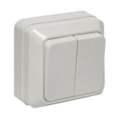 Выключатель EKF Рим двухклавишный накладной белый (ENV10-023-10) - фото 3