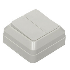 Выключатель EKF Рим двухклавишный накладной белый (ENV10-023-10) - фото 2