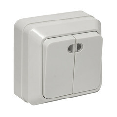 Выключатель EKF Рим двухклавишный накладной белый (ENV10-123-10) - фото 3