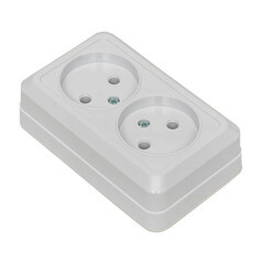 Розетка EKF Рим накладная белая (ENR10-102-10) - фото 3