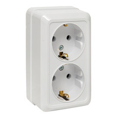 Розетка EKF Рим накладная белая (ENR16-128-10) - фото 2