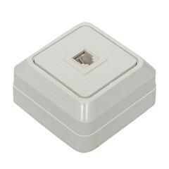 Розетка телефонная EKF Рим накладная белая RJ11 (ENT01-034-10) - фото 3