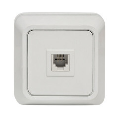 Розетка телефонная EKF Рим накладная белая RJ11 (ENT01-034-10)
