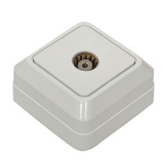 Розетка телевизионная EKF Рим накладная белая (ENA00-027-10) - фото 2