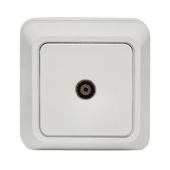 Розетка телевизионная EKF Рим накладная белая (ENA00-027-10) - фото 1