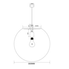 Светильник садово-парковый подвесной Outdoor Erda белый 310 мм E27 30 Вт IP54 (O594PL-01W) - фото 2