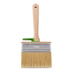 Кисть плоская натуральная щетина деревянная ручка Wenzo Wood 100х25 мм для эмалей и лаков на алкидной основе - фото 4