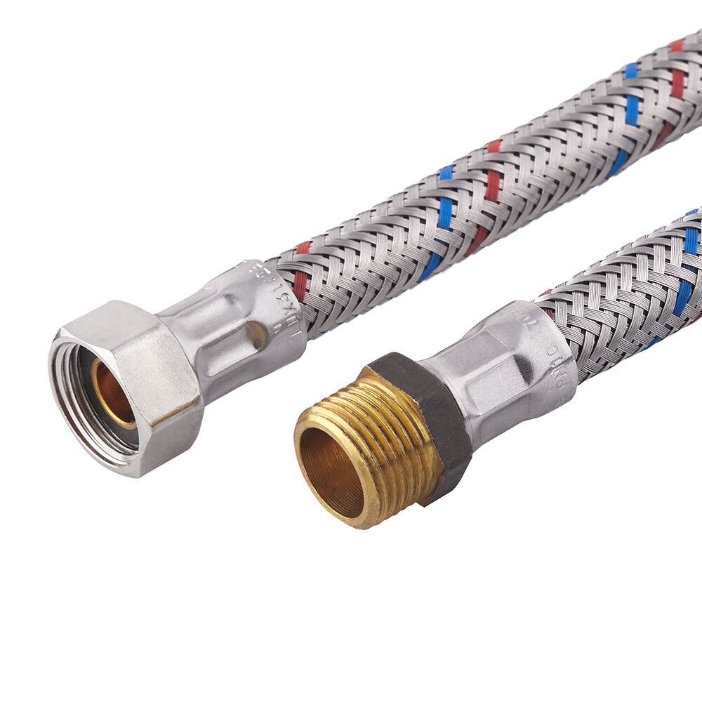 Изображение товара Подводка гибкая для воды Stout 3/8 ВР(г) х 3/8 НР(ш) 60 см