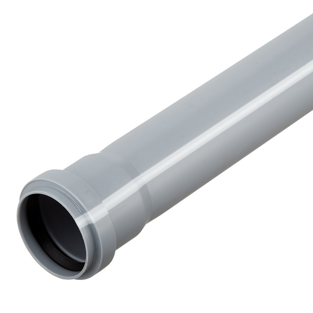 Труба канализационная Valfex Base d50x1000 мм пластиковая для внутренней канализации