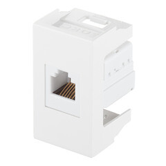 Розетка для кабель-канала телефонная DKC Viva белая RJ12 1 модуль (45018) - фото 3