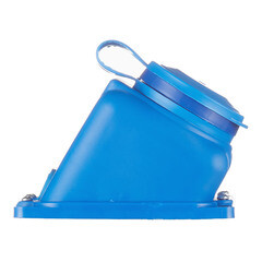 Розетка штепсельная Svet одинарная с заземлением IP44 угловая синяя - фото 3