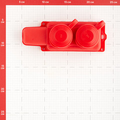 Розетка штепсельная Svet двойная с заземлением IP44 настенная красная - фото 2