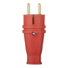 Вилка штепсельная Svet с заземлением IP44 красная - фото 5