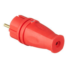 Вилка штепсельная Svet с заземлением IP44 красная - фото 3