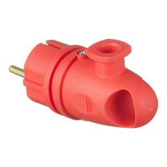 Вилка штепсельная Svet с заземлением IP44 угловая красная - фото 4