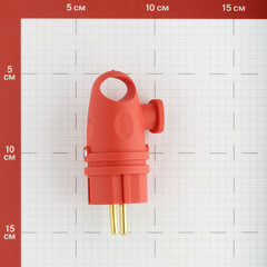Вилка штепсельная Svet с заземлением IP44 угловая красная - фото 3