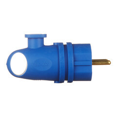 Вилка штепсельная Svet с заземлением IP44 угловая синяя - фото 5