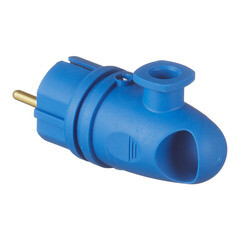 Вилка штепсельная Svet с заземлением IP44 угловая синяя - фото 4