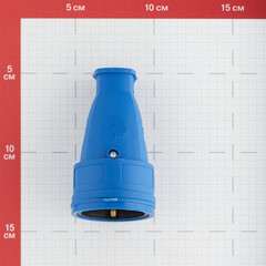Розетка штепсельная Svet одинарная с заземлением IP20 синяя - фото 3