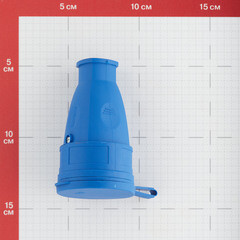 Розетка штепсельная Svet одинарная с заземлением IP44 синяя - фото 5