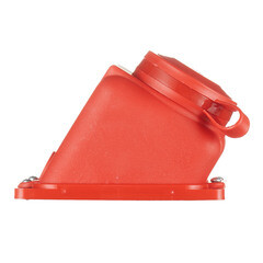 Розетка штепсельная Svet одинарная с заземлением IP44 угловая красная - фото 4