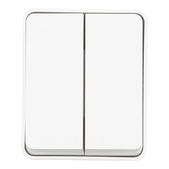 Изображение товара Выключатель Systeme Electric AtlasDesign Profi54 двухклавишный накладной белый (ATN540151)