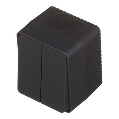 Выключатель Systeme Electric AtlasDesign Profi54 двухклавишный накладной антрацит (ATN544051) - фото 5