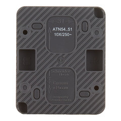 Выключатель Systeme Electric AtlasDesign Profi54 двухклавишный накладной антрацит (ATN544051) - фото 3