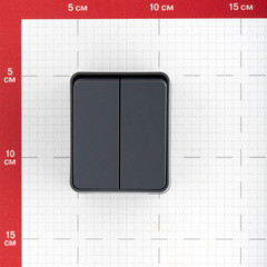 Выключатель Systeme Electric AtlasDesign Profi54 одноклавишный накладной антрацит с подсветкой (ATN544013) - фото 2
