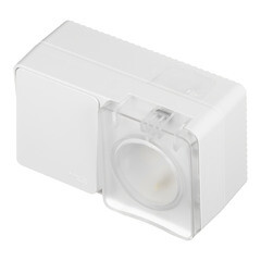 Блок выключатель и розетка Systeme Electric AtlasDesign Profi54 одноклавишный накладной белый (ATN540170) - фото 5