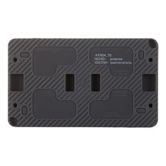 Блок выключатель и розетка Systeme Electric AtlasDesign Profi54 одноклавишный накладной антрацит (ATN544070) - фото 2